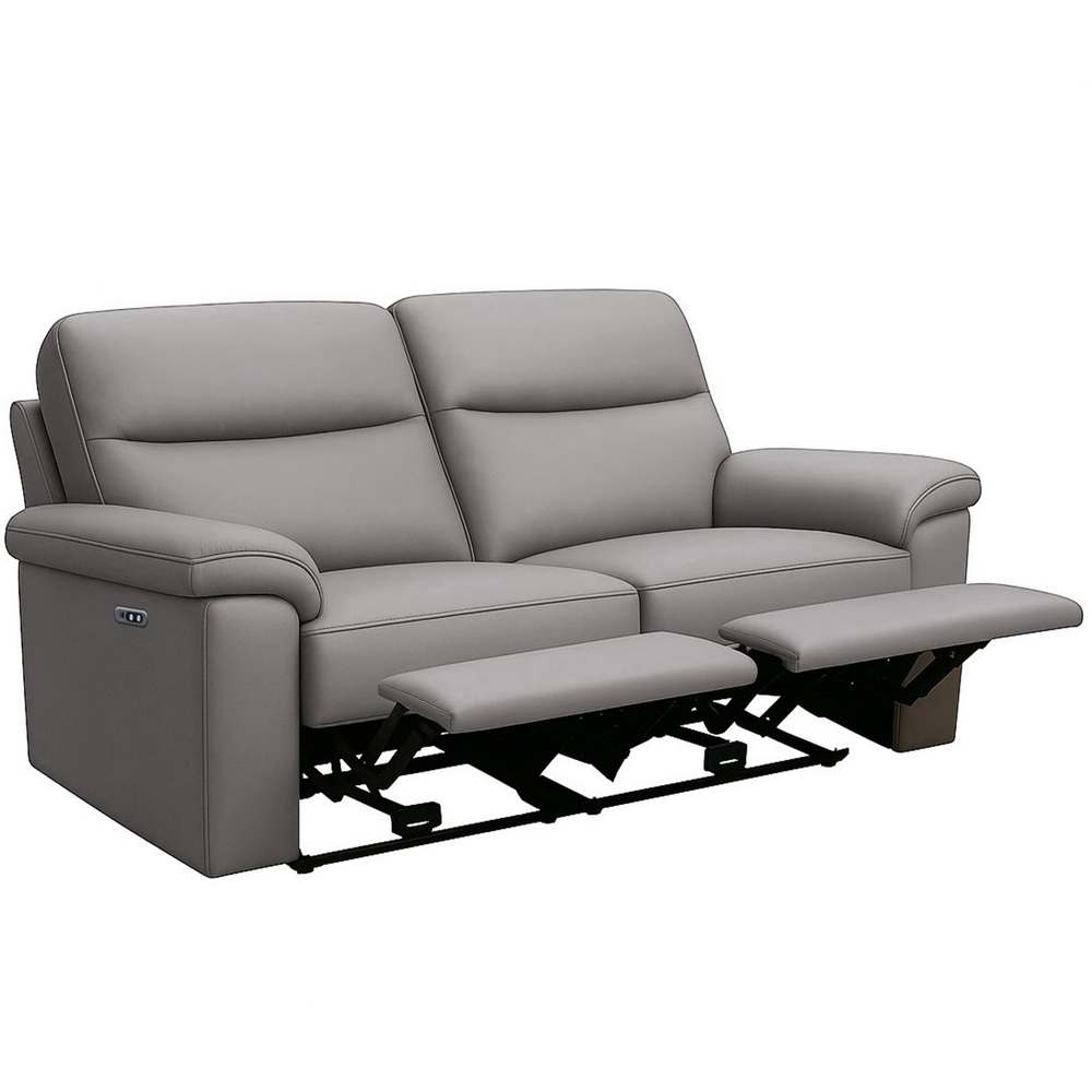 Aspire Marlowe 2 Seater Elephant Leather Power Recliner Sofa with USB Charging Image 3