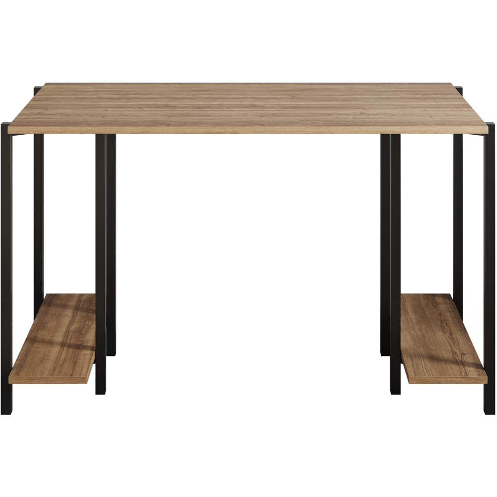 Decorotika Reader 2 Shelf Computer Desk Black and Walnut Image 2