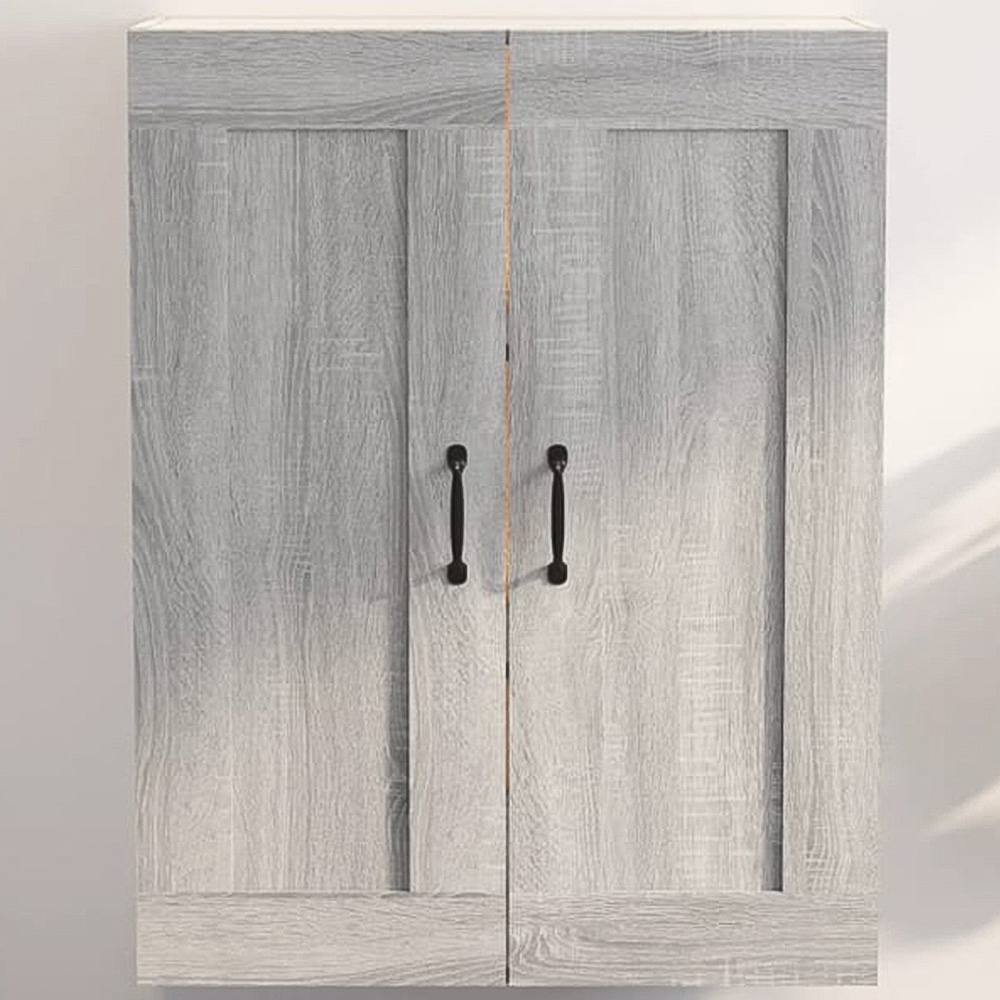 vidaXL 2 Door Grey Sonoma Hanging Wall Cabinet Image