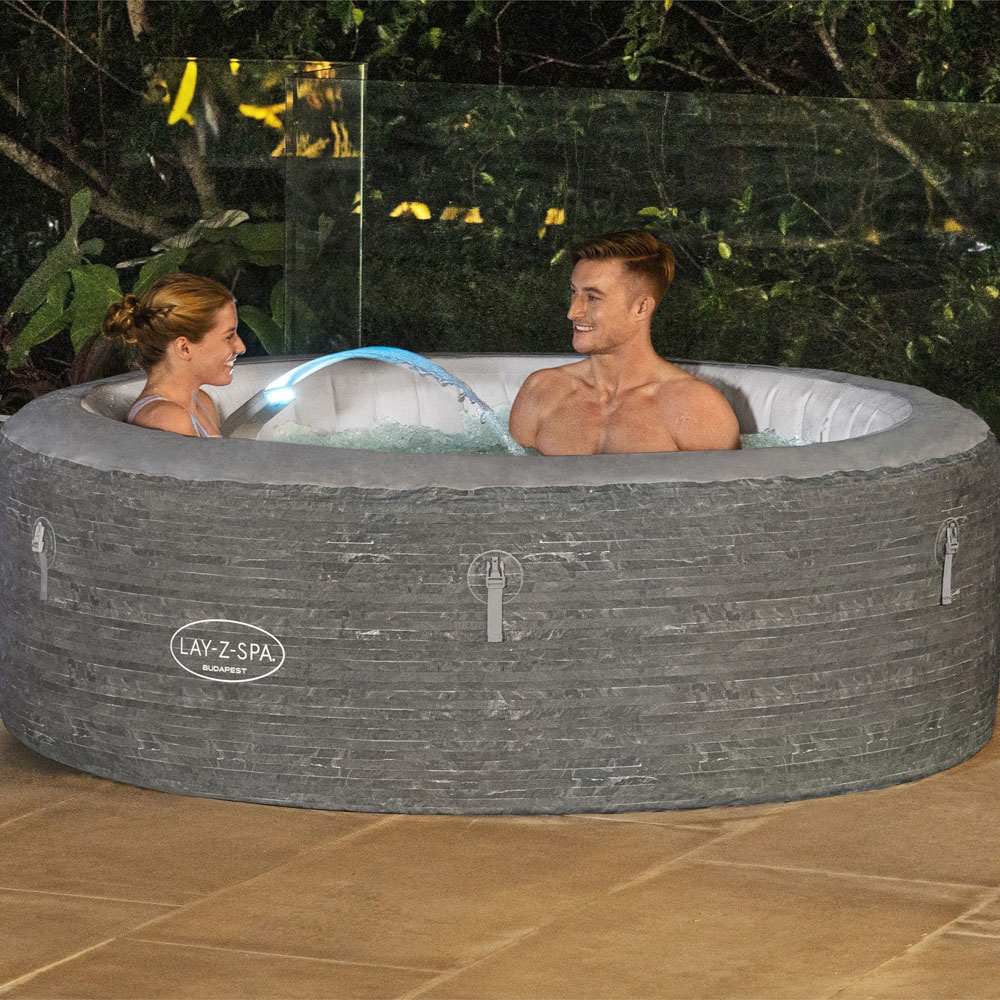 Lay-Z-spa Bestway AirJet Hot Tub Soothing LED Waterfall Image 8