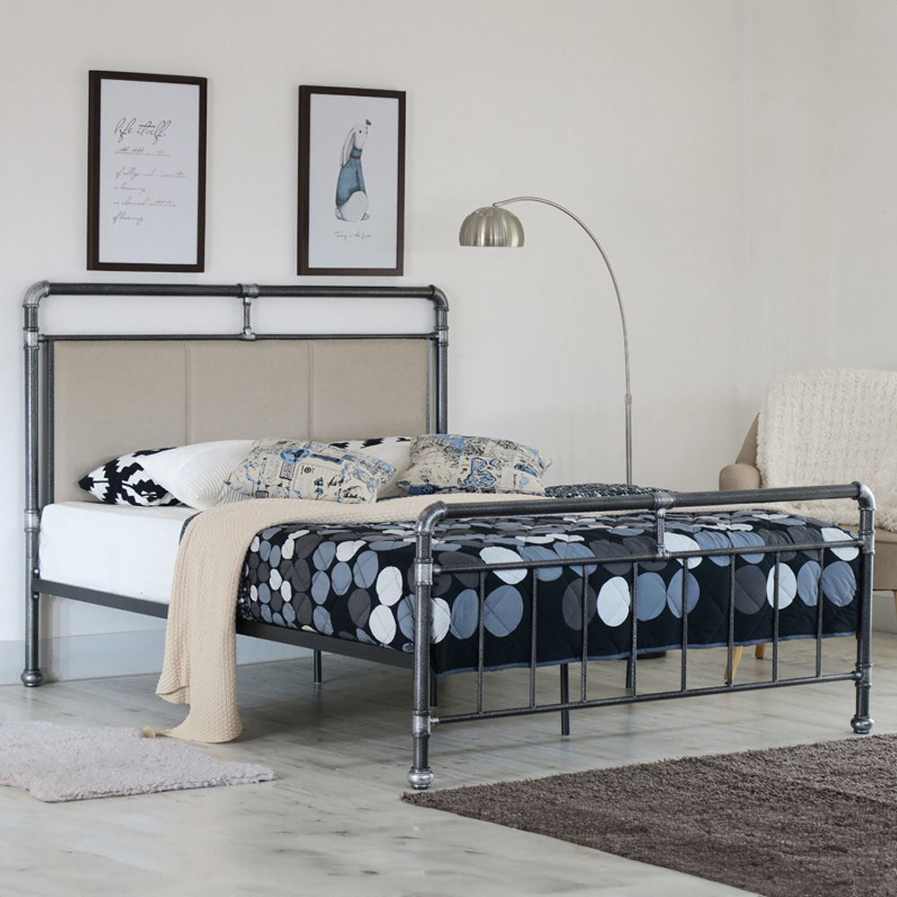 Brooklyn Double Metal Industrial Scaffold Pipe Bed Frame Image 1