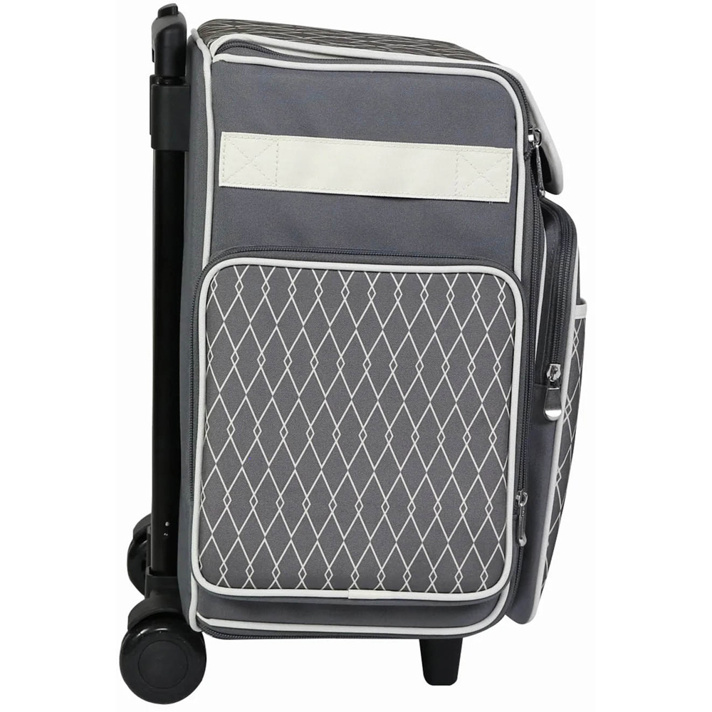 Everything Mary EVM6362-11 Grey and Cream Collapsible Craft Trolley Bag 40 x 22 x 38cm Image 3