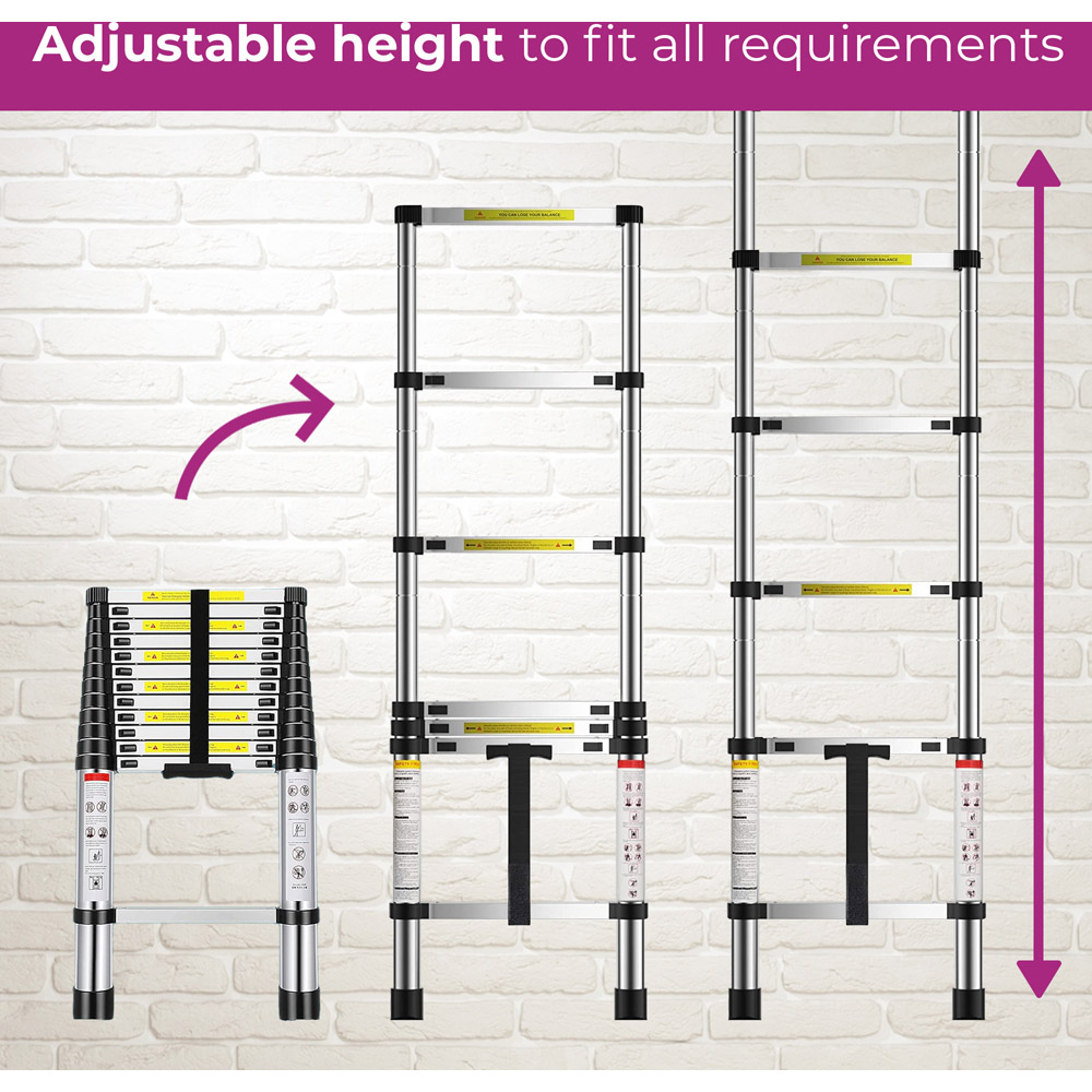 Neo Extendable Aluminium Foldable Telescopic Ladder 4.6m Image 5