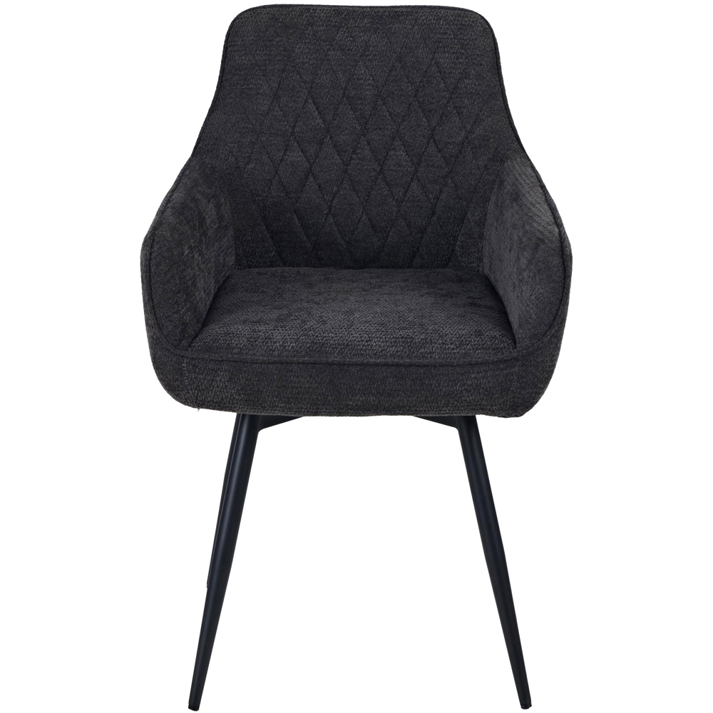 Portland Axton Black Fabric Dining Chair Image 4