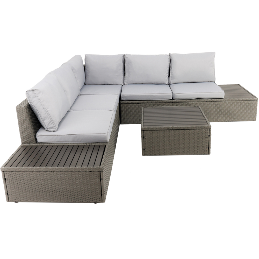 Charles Bentley 5 Seater Rattan Corner Lounge Set Image 2