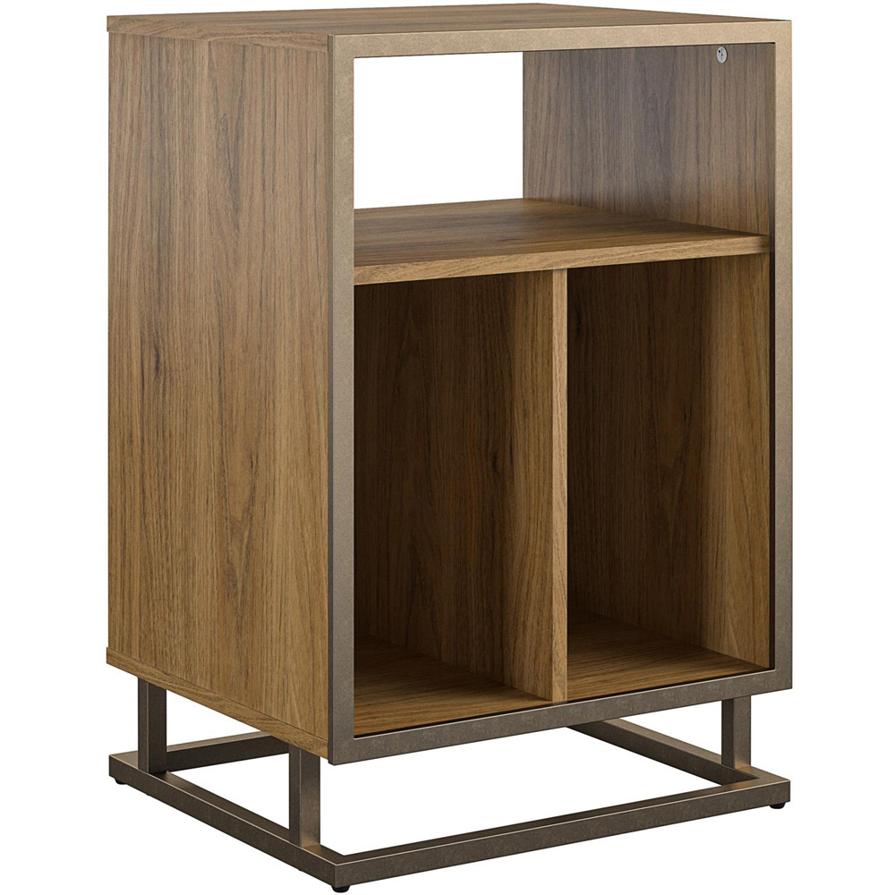 Novogratz Regal 3 Shelf Walnut Turntable Stand Image 2