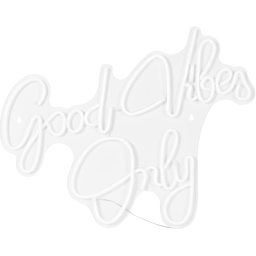 Good Vibes Neon Light Sign - White Image 4