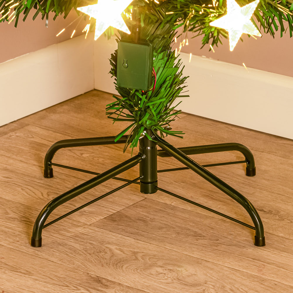 The Christmas Centre 42 Warm White LED Green Fibre Optic Artificial Xmas Tree 2ft Image 6