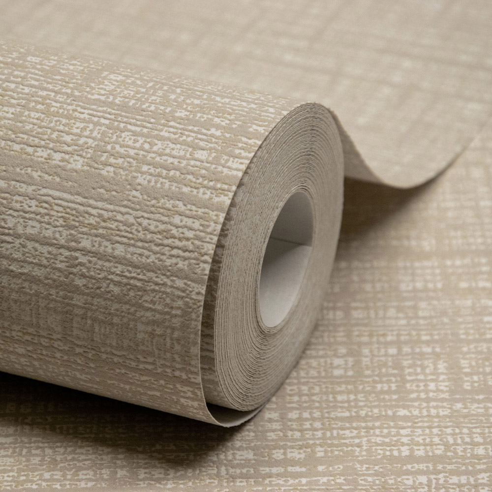 Grandeco Katsu Plain Blown Beige Textured Wallpaper Image 2