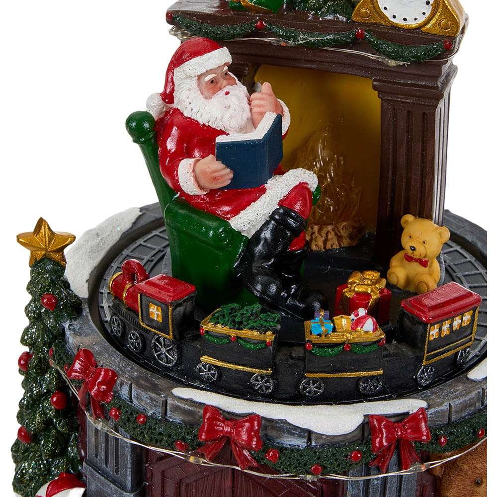Living and Home Santa by Fireplace LED Music Box Image 5