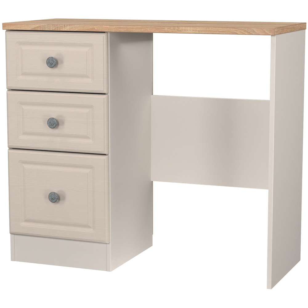 Crowndale Norfolk 3 Drawer Kashmir Ash and Bardolino Oak Vanity Dressing Table Ready Assembled Image 3