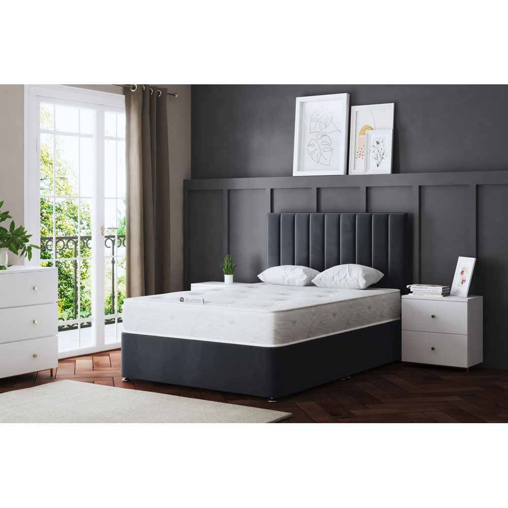 DS Living Amelia Super King Size Steel Upholstered Panel Divan Bed Image 5