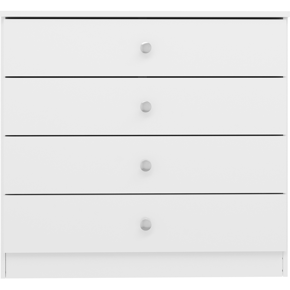 Seconique Denver 4 Drawer White Gloss Storage Chest Image 7