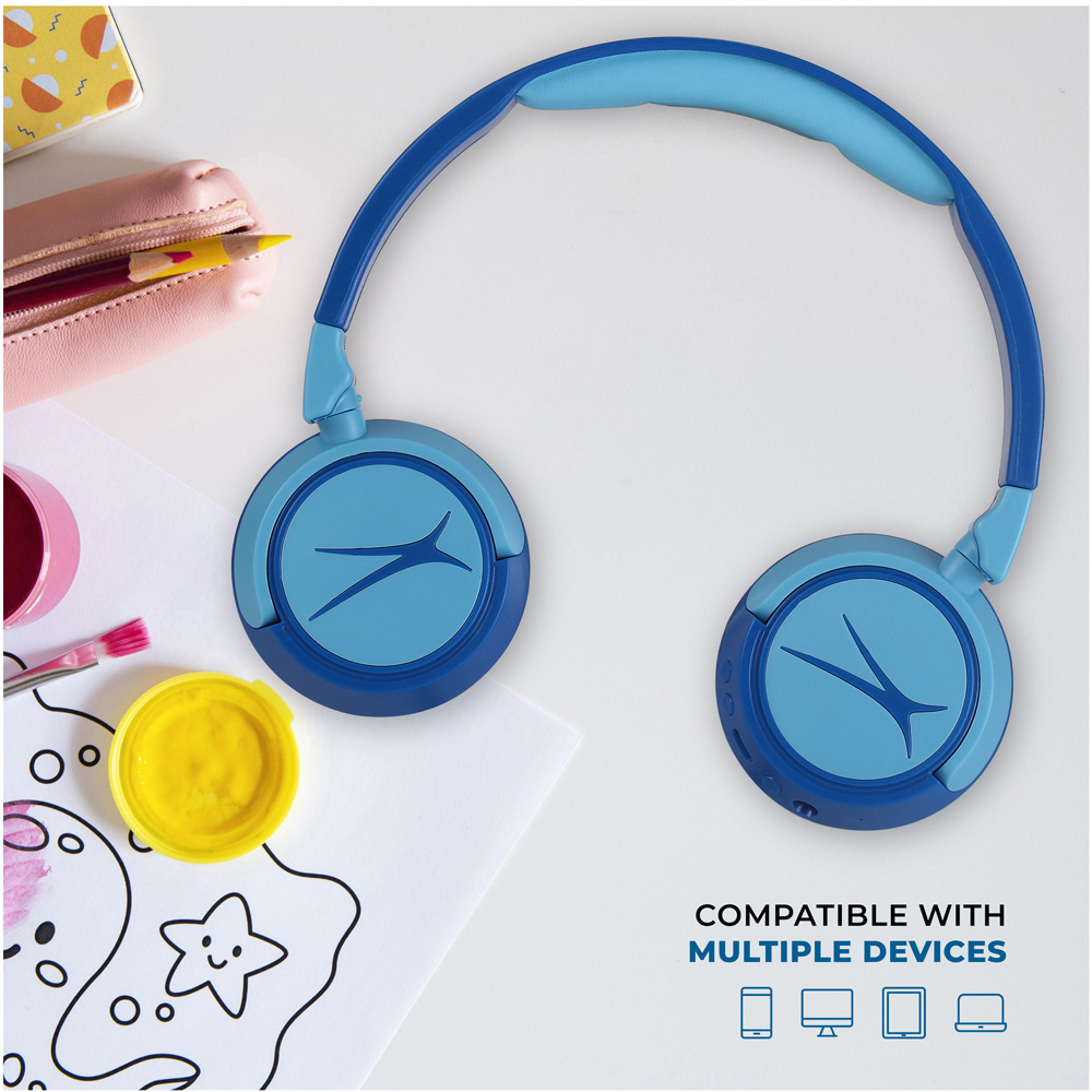 AVF Altec Lansing 2 in 1 Kids Hero Blue Wireless Headphones Image 8