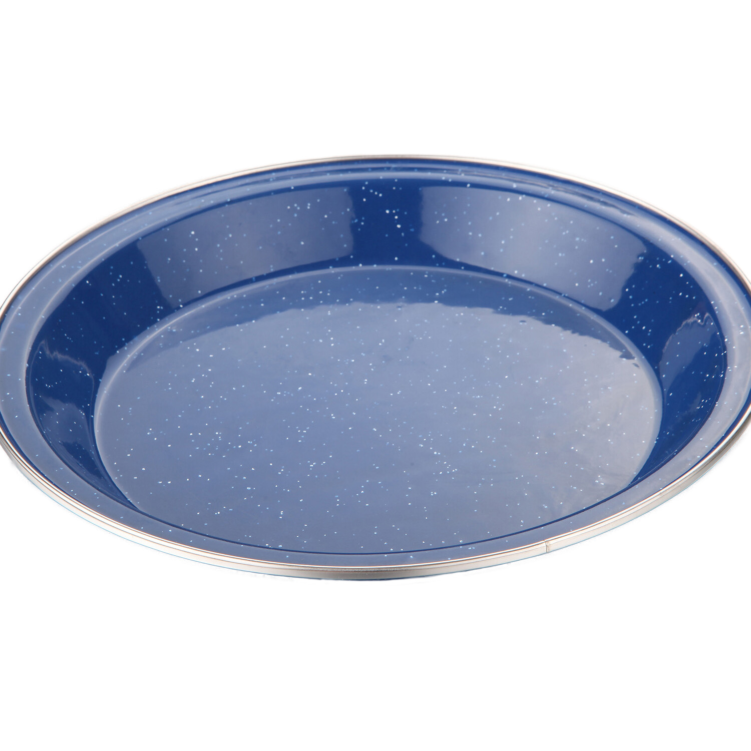 Dark Blue Speckled Enamel Plate Image