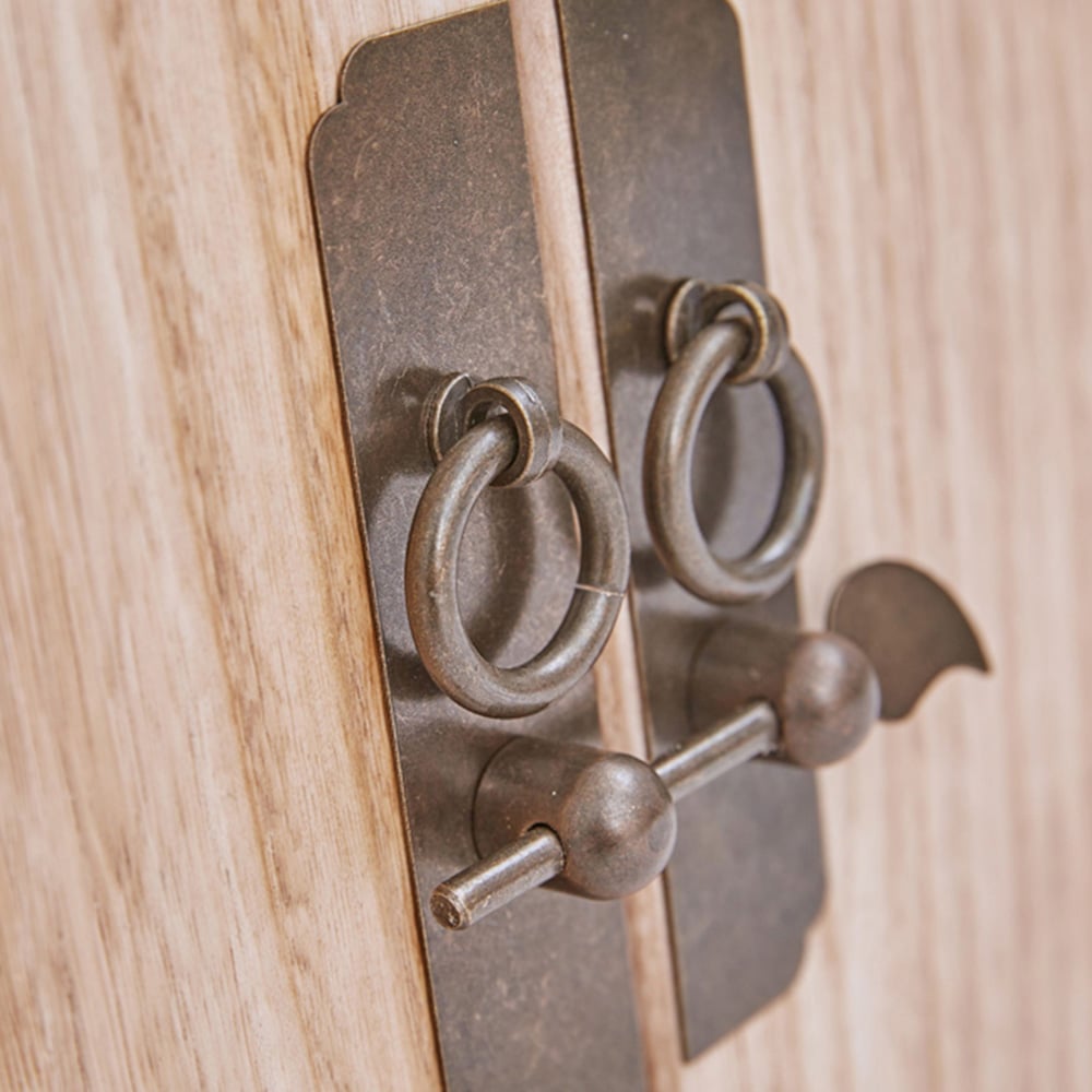 Portofino 3 Shelf 2 Door Light Wood Bookcase Image 7