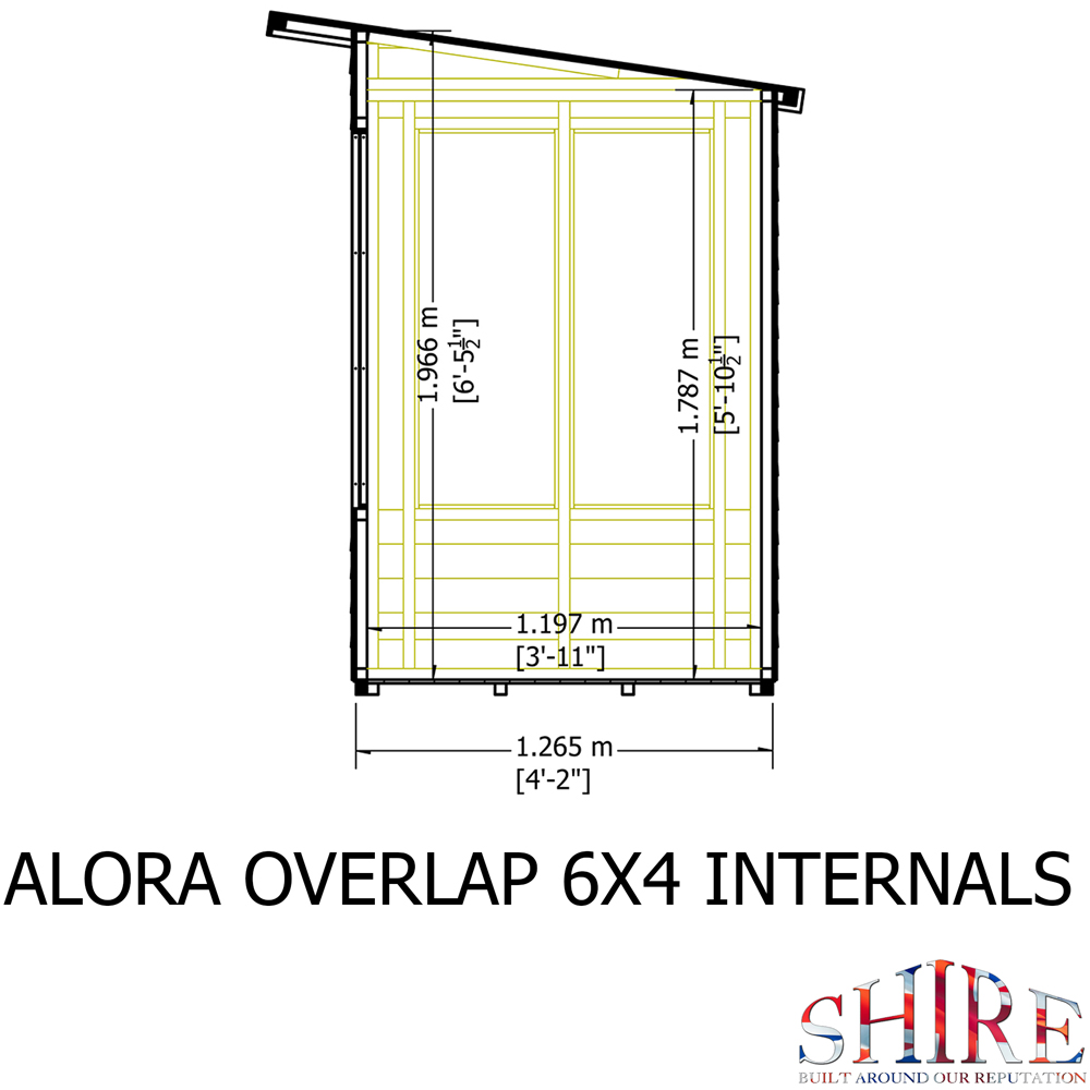 Shire Alora 6 x 4ft Overlap Pent Garden Summerhouse Image 8