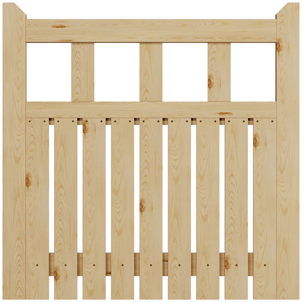 Outdoor Minimalist Nature Wooden Straight-Corner Garden Fence Door, 90 x 90 x 2.5cm Image 4