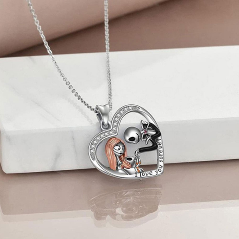 Jaoyeh Halloween Zombie Bride Love Parents Necklace Image 2