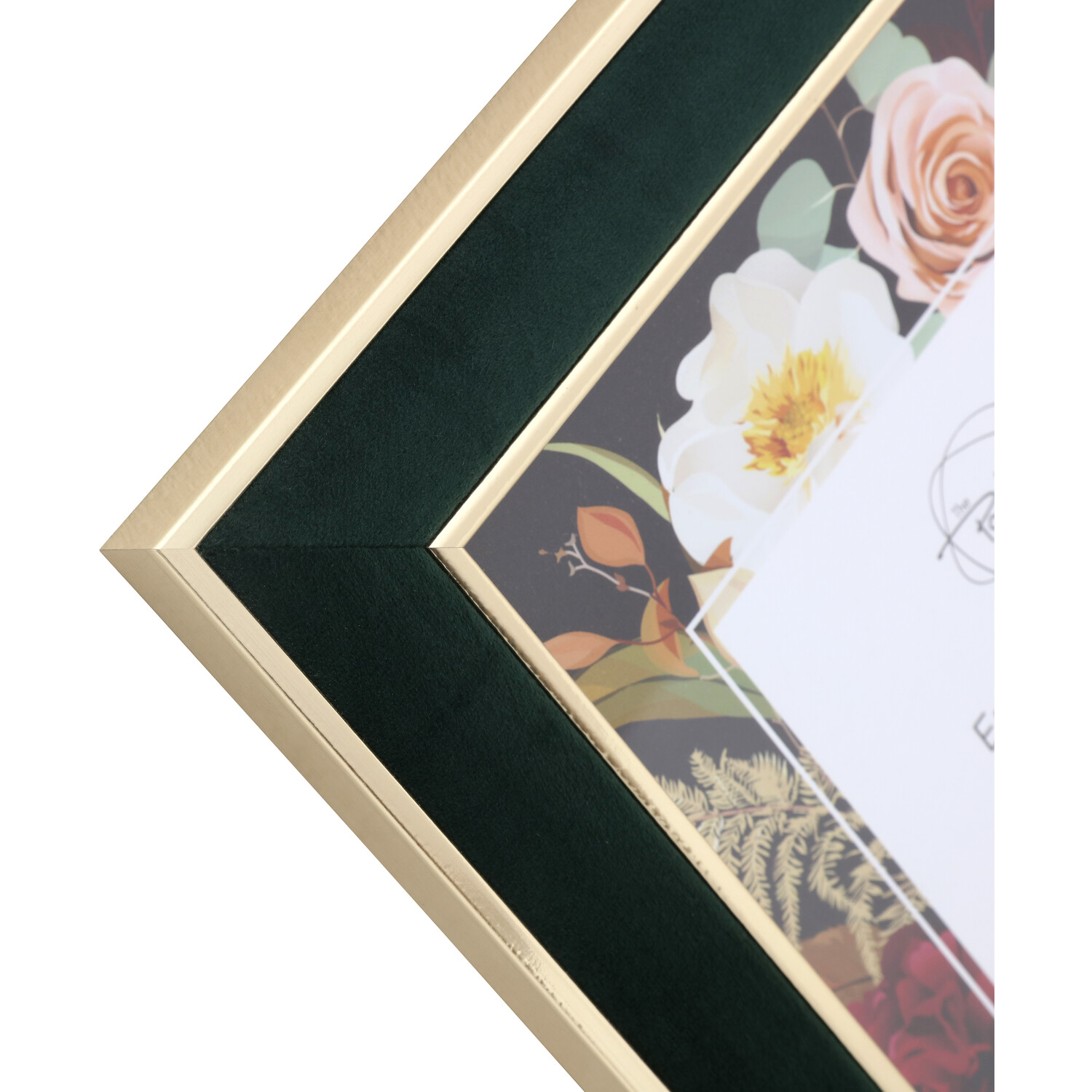 Emerald Green Velvet Frame - Green / 10 x 8in Image 3