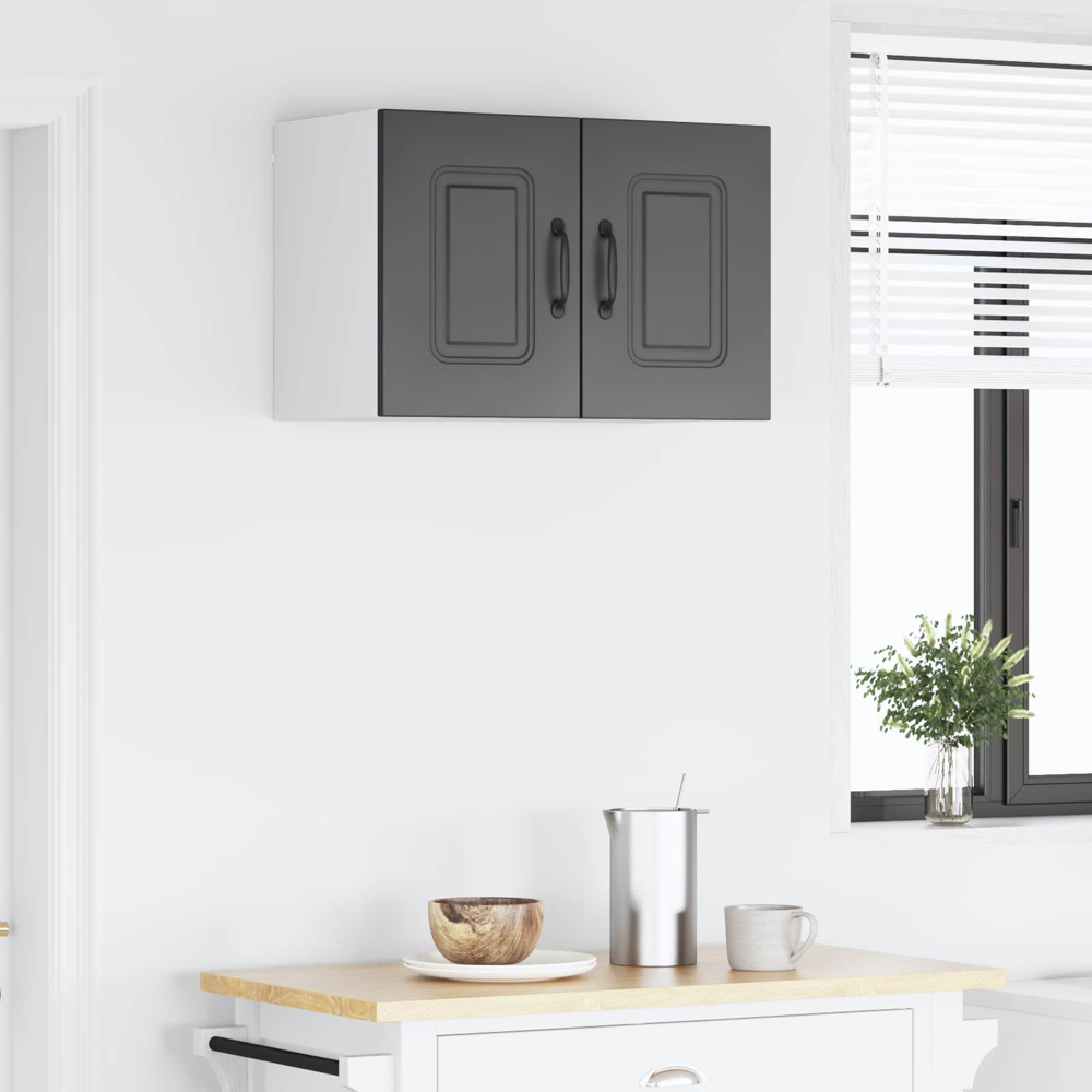 vidaXL Kalmar 2 Door Black Wall Mounted Kitchen Cabinet Image 9