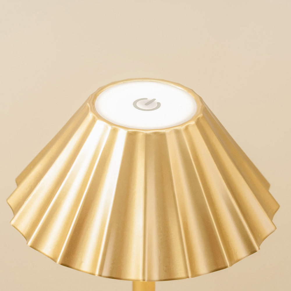 ValueLights Avery Gold Rechargeable Easy Fit LED Wall Light Image 4