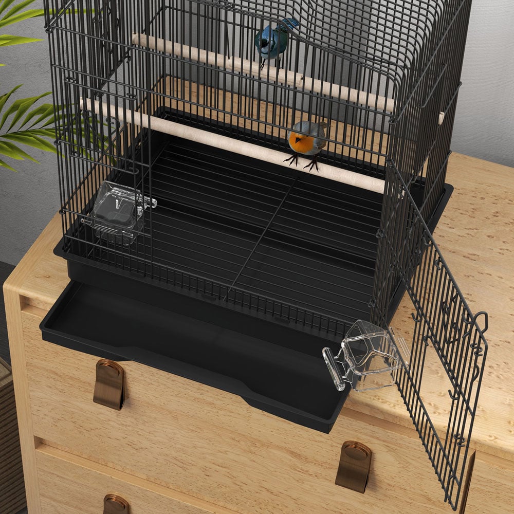 PawHut 59cm Black Large Bird Cage Image 4