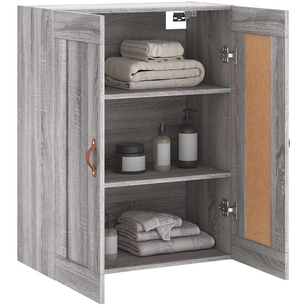 vidaXL 2 Door Grey Sonoma Wall Mounted Cabinet Image 5