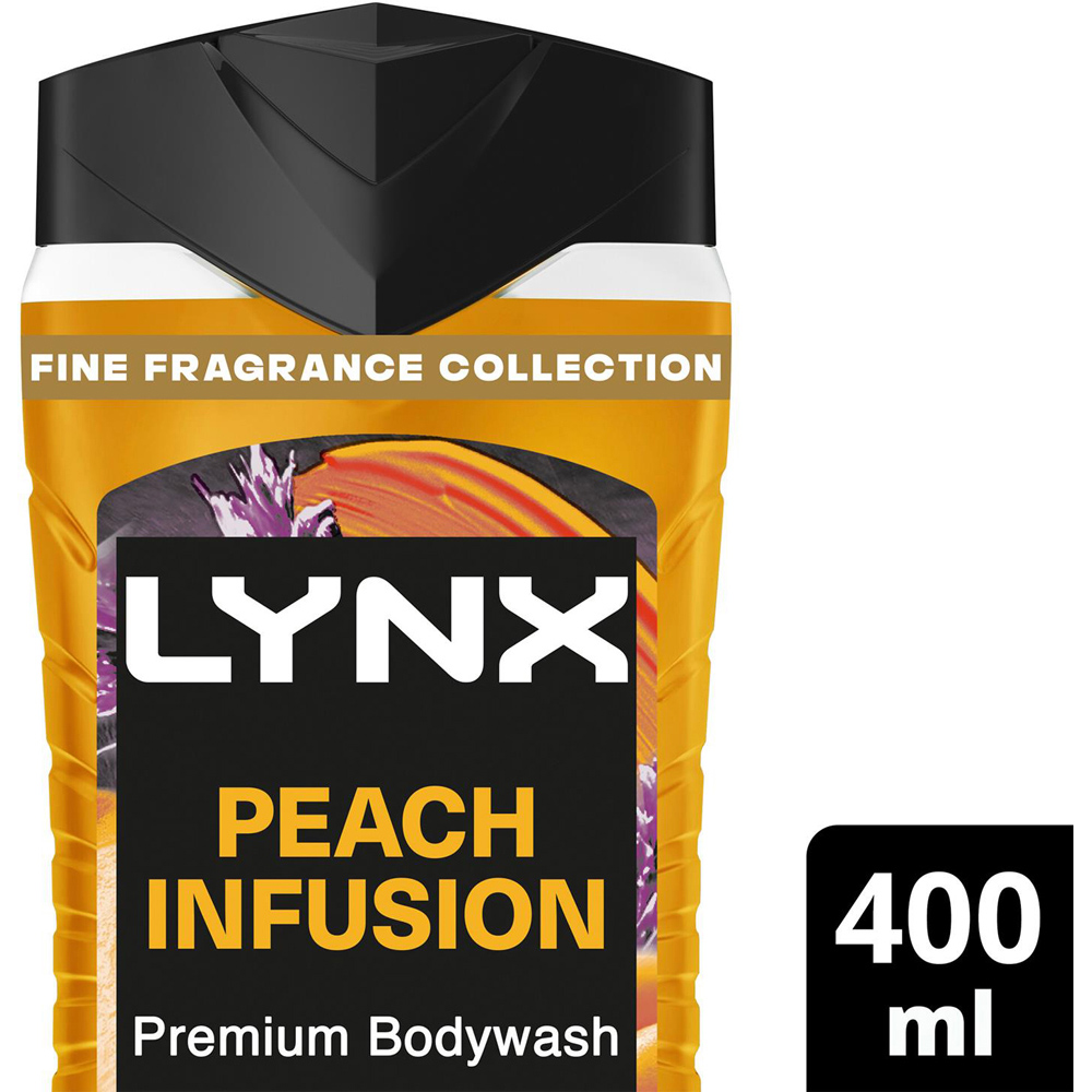 Lynx Peach Infusion Body Wash 400ml 6 Pack Image 3