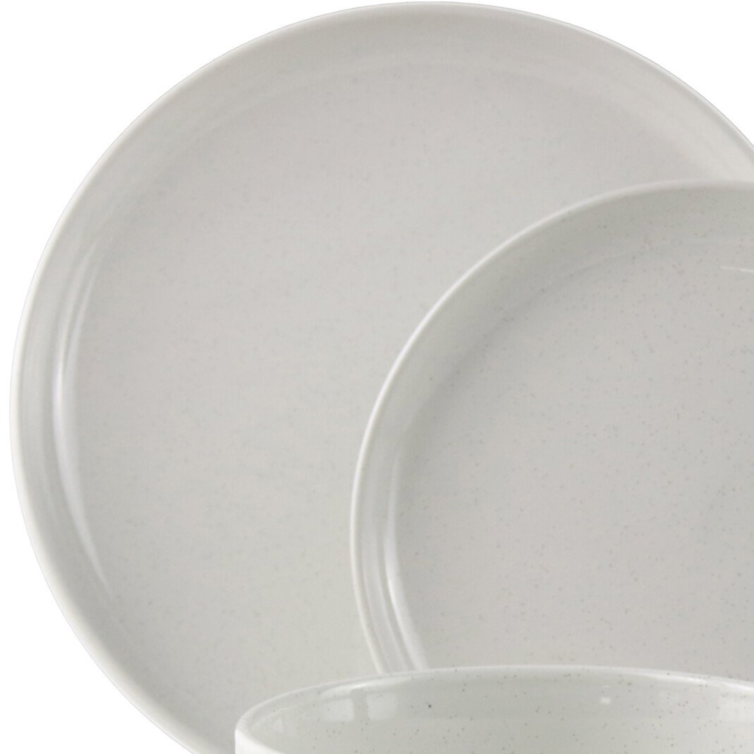 Easy Living 12 Piece Speckled Dinner Set - White Image 4