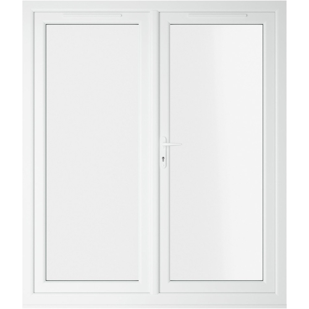 Crystal uPVC Double Glazed French Door Left hand master Grey White Clear Glass 1690x2090mm Image 2