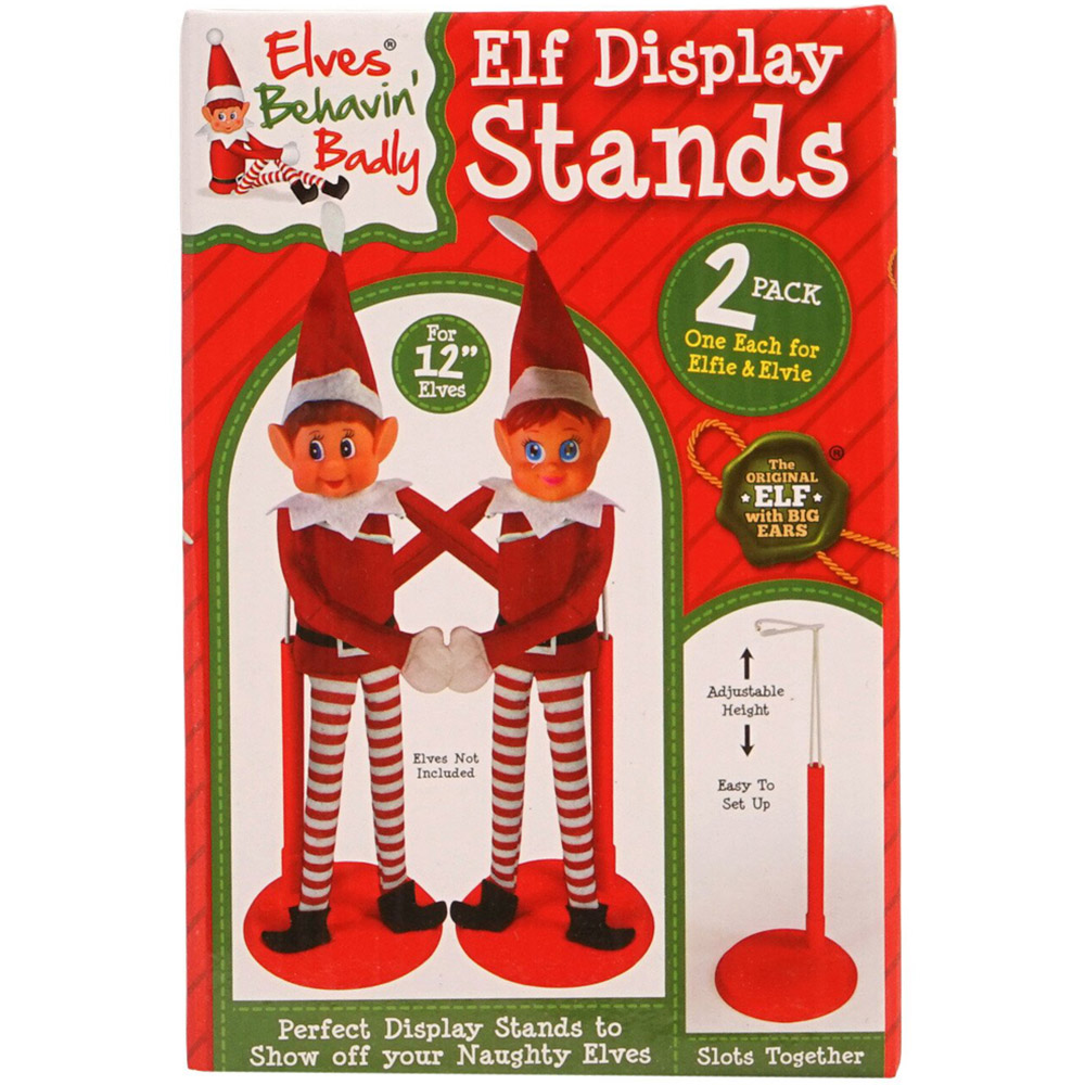 Elves Behavin' Badly Red Adjustable Elf Stand 2 Pack Image