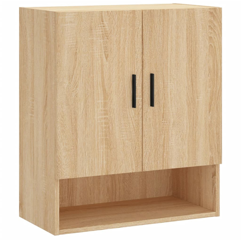 vidaXL 2 Door Single Shelf Sonoma Oak Wall Cabinet Image 2
