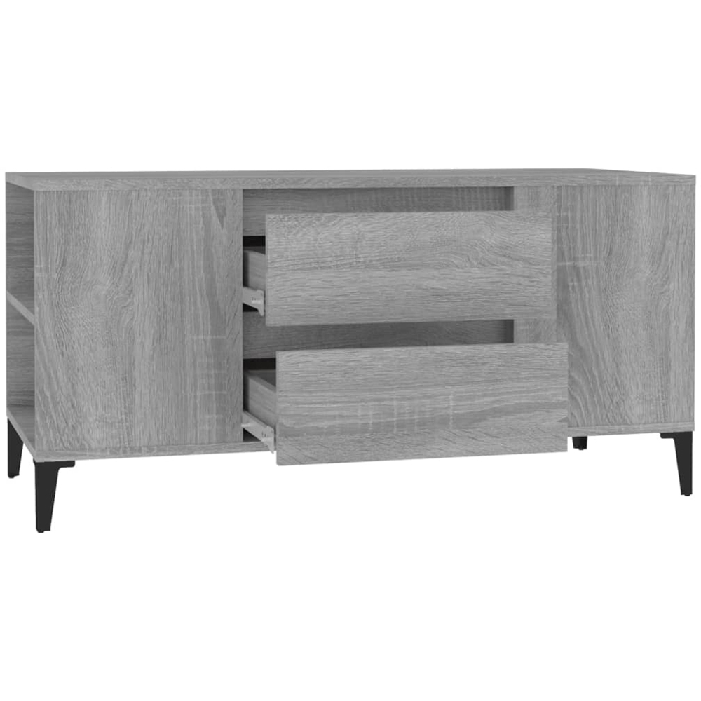 vidaXL 2 Door 4 Shelf Grey Sonoma TV Cabinet Image 5