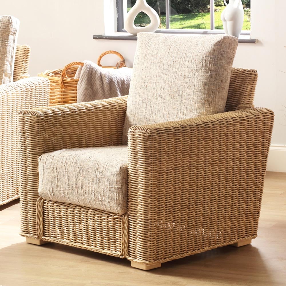 Desser Furniture Burford Natural Rattan and Farrow Chair Image 1