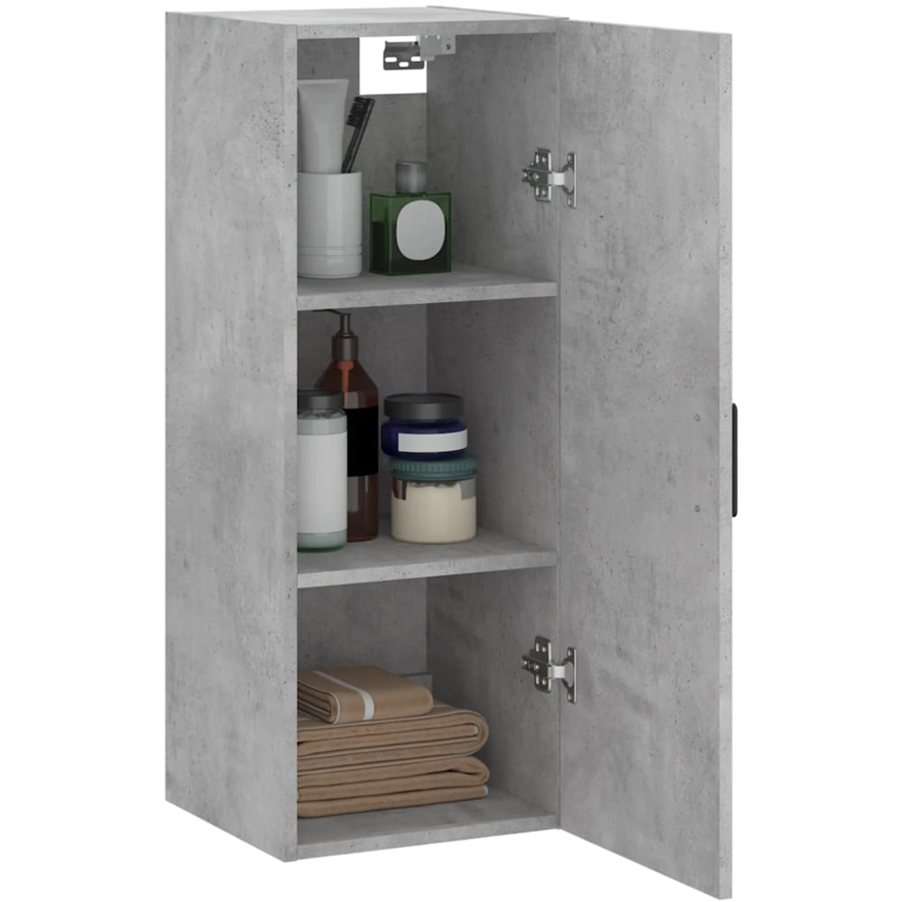 vidaXL Single Door Concrete Grey Wall Mounted Cabinet Image 5