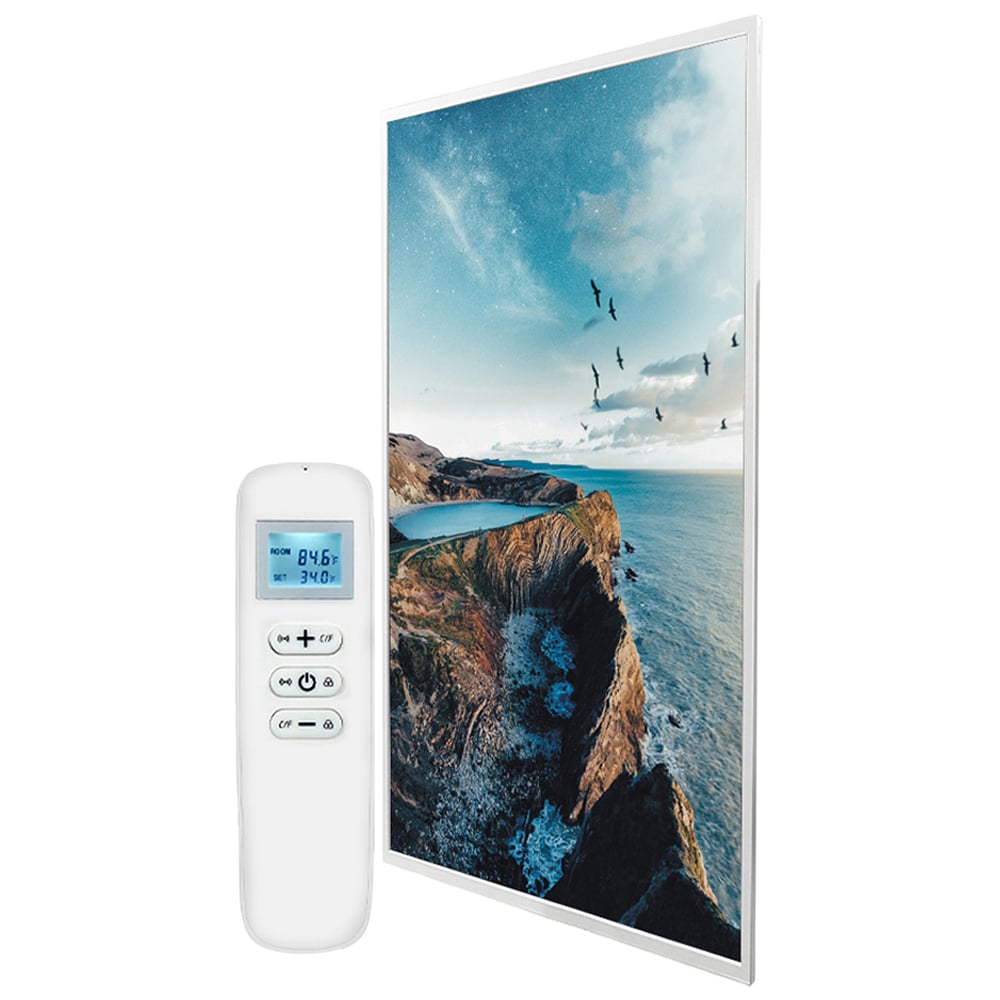 Mirrorstone Nexus Mystical Lagoon Image Wi-Fi Infrared Heating Panel 900W 795 x 1195mm Image 1