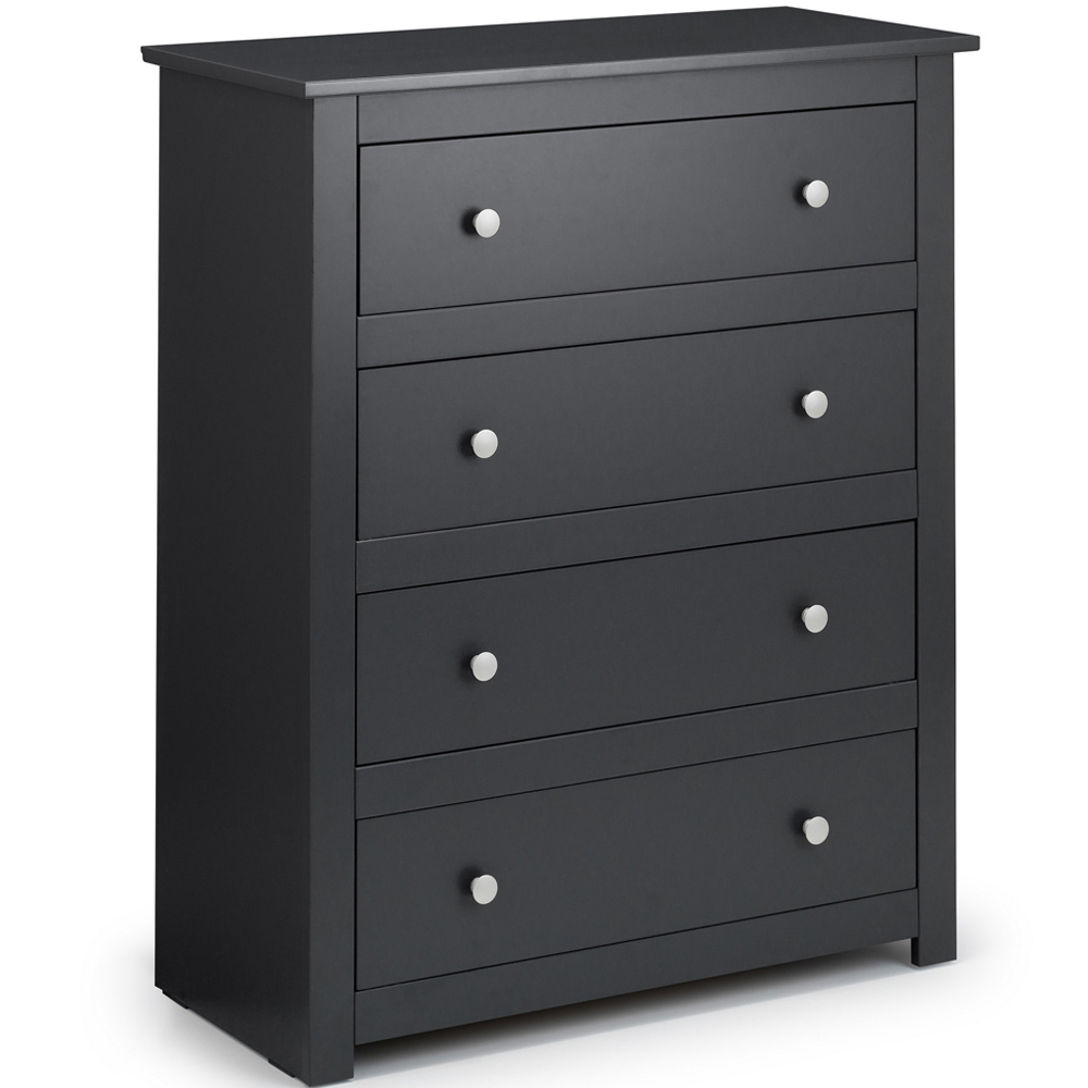 Julian Bowen Radley 4 Drawer Anthracite Chest of Drawers Image 2