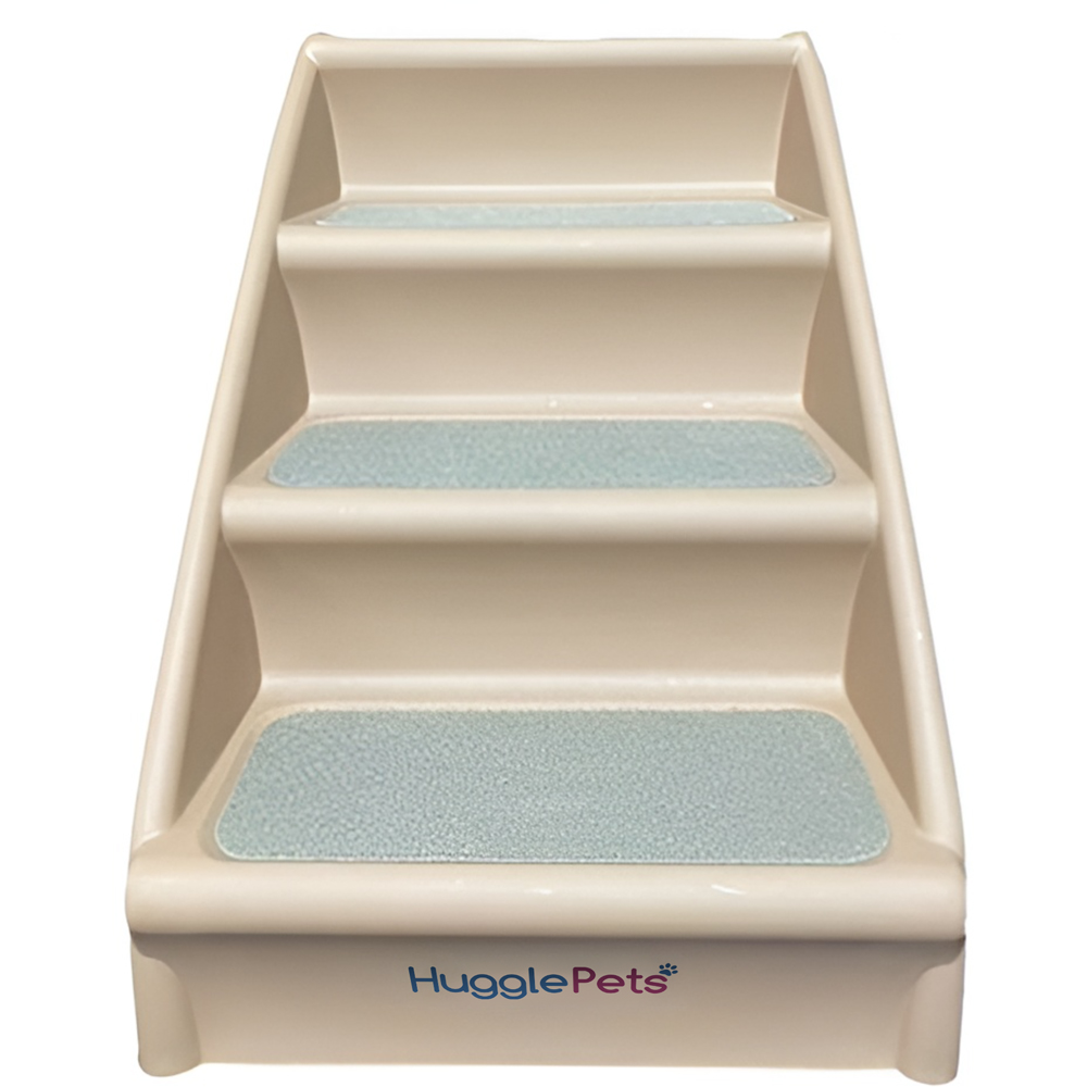 HugglePets Beige Plastic Pet Stairs with Carpet Image 3