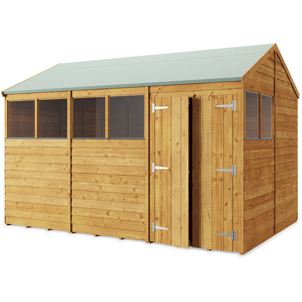 StoreMore 12 x 8ft Double Door Overlap Apex Shed with Window Image 1