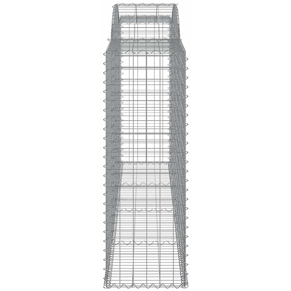 vidaXL Silver Galvanised Iron Arched Gabion Basket 300 x 50 x 140/160cm 13 Pack Image 3