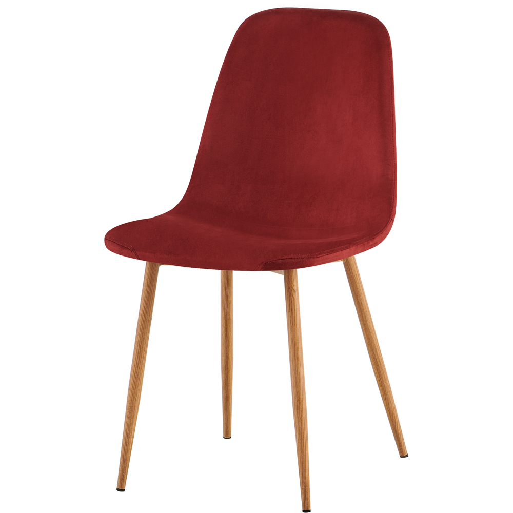 DS Living Luxe Set of 2 Madder Brown Wood Printed Coating Dining Chairs Image 2