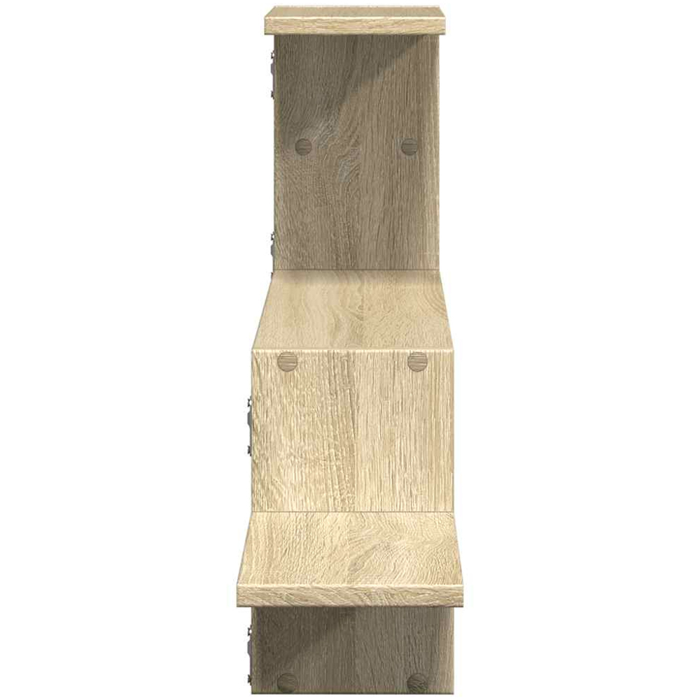 vidaXL 5 Shelf Sonoma Oak Floating Wall Shelf Image 4
