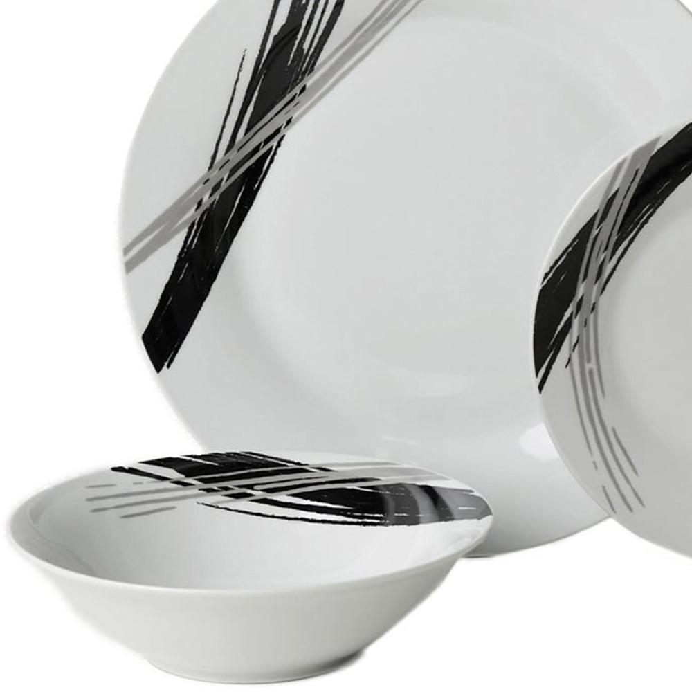 Stria White 12 Piece Dinner Set Image 3