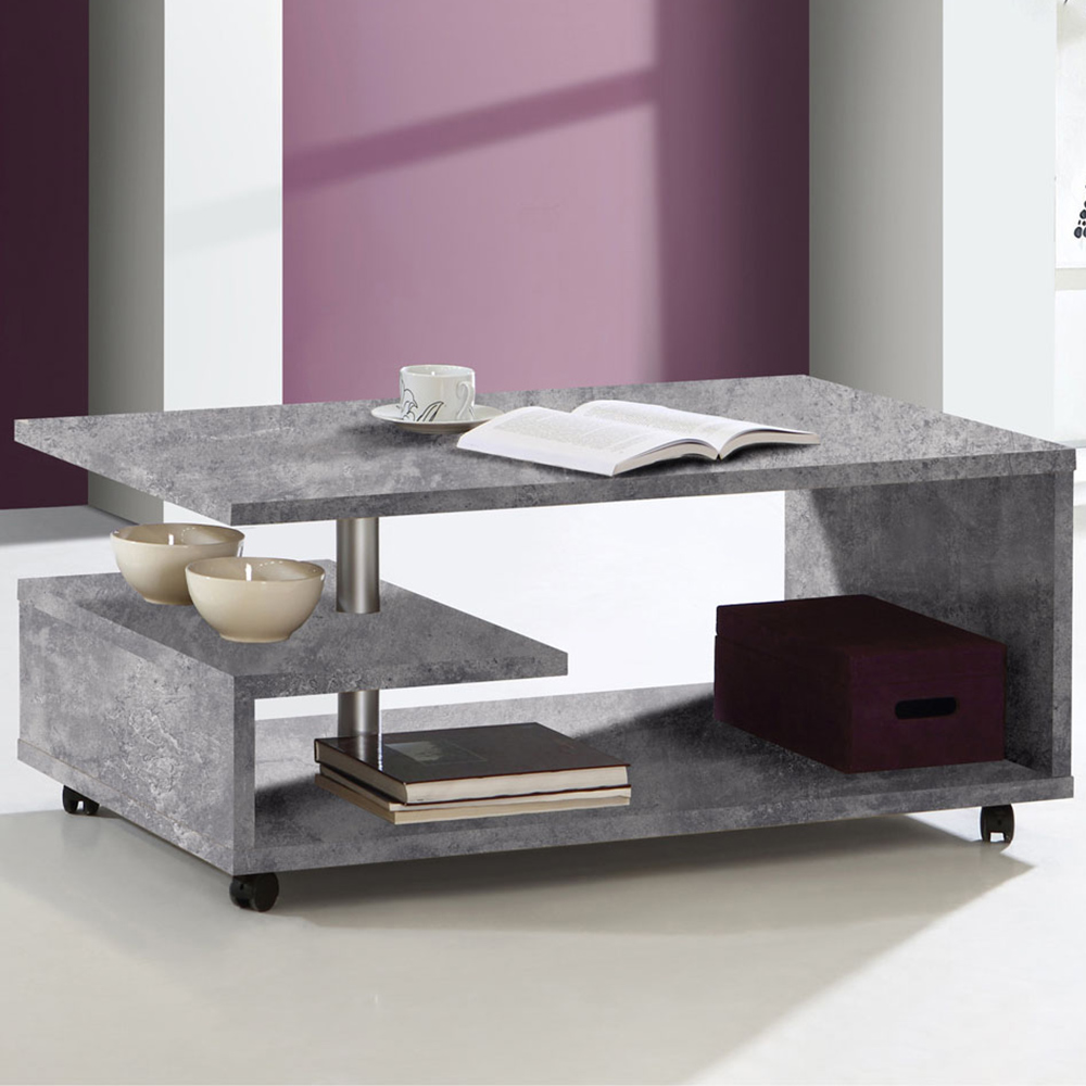 Florence Bailey Concrete Grey Coffee Table Image 1