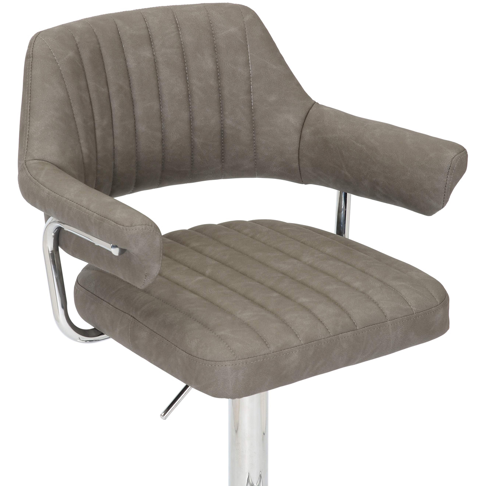 Shankar Cortez Charcoal Leather Bar Stool Set of 2 Image 8
