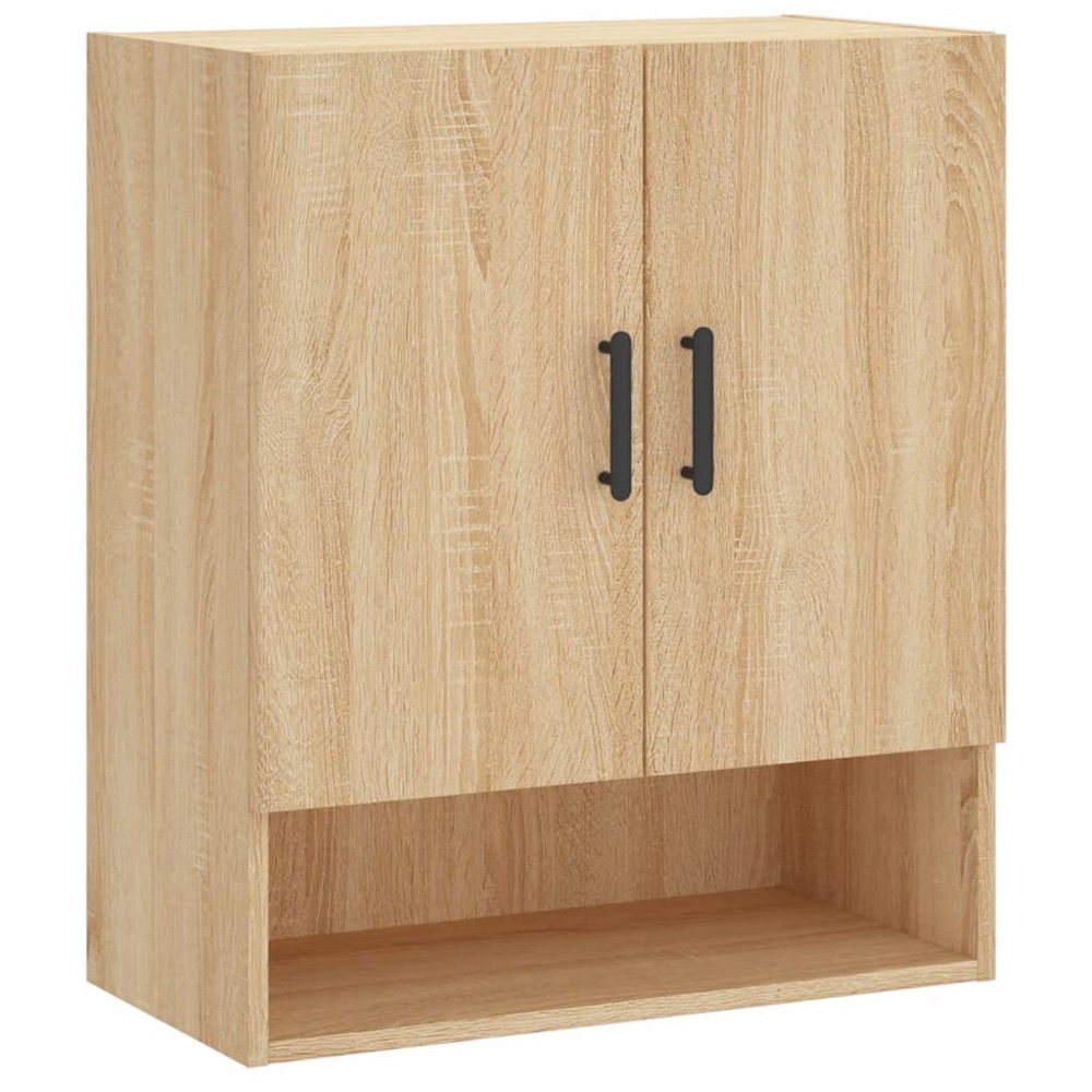 vidaXL 2 Door Single Shelf Sonoma Oak Wall Cabinet Image 2