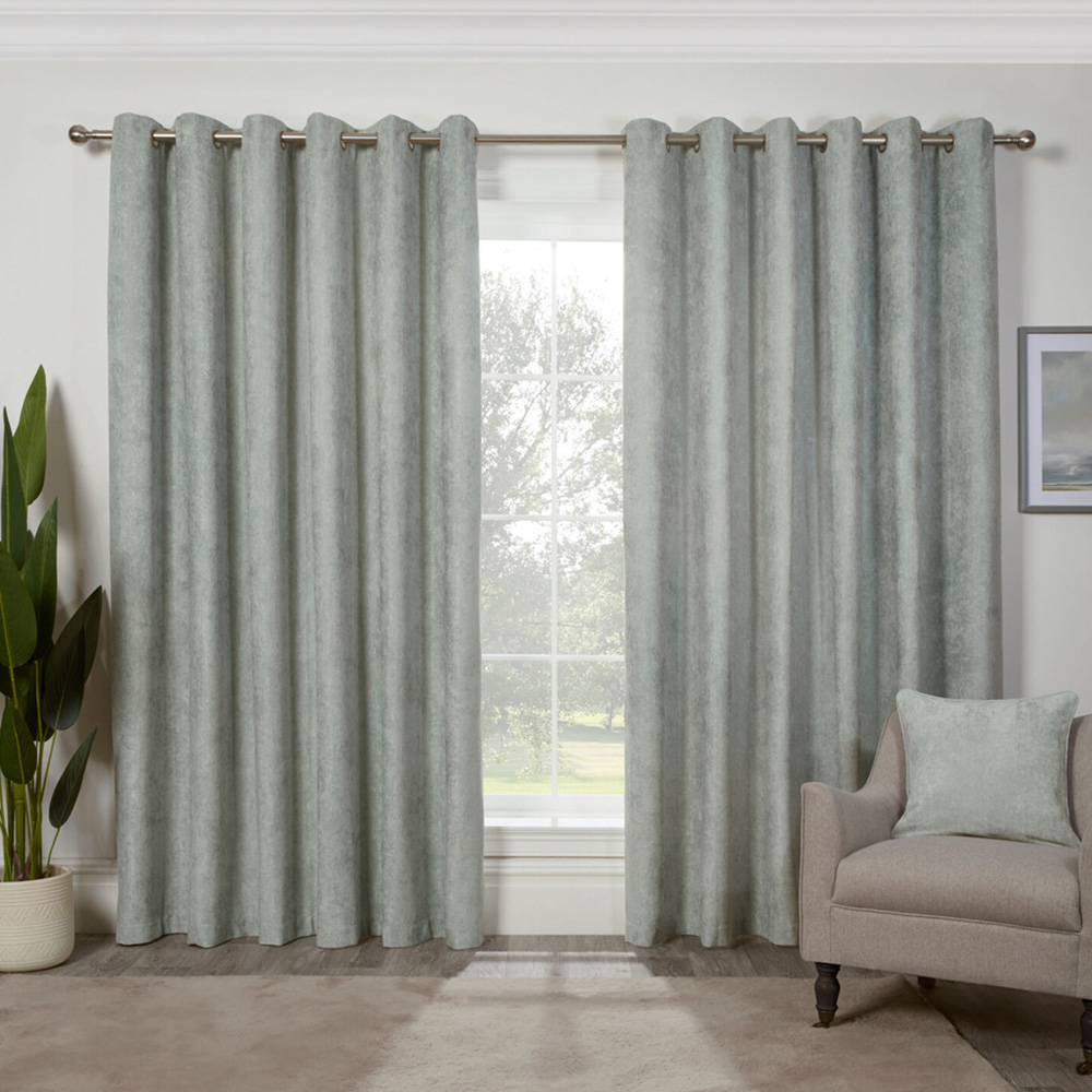 Divante Alden Sage Thermal Eyelet Curtain 229 x 168cm Image 1