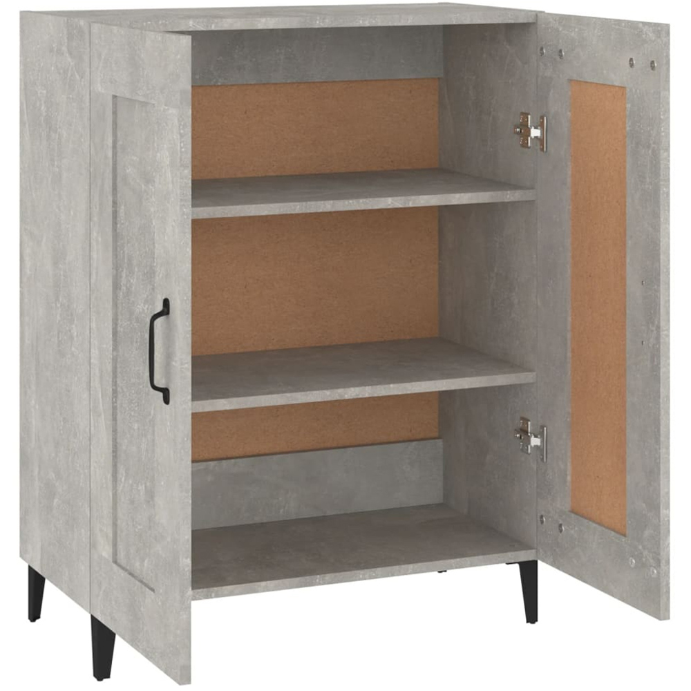 vidaXL 2 Door Concrete Grey Wooden Sideboard Image 7