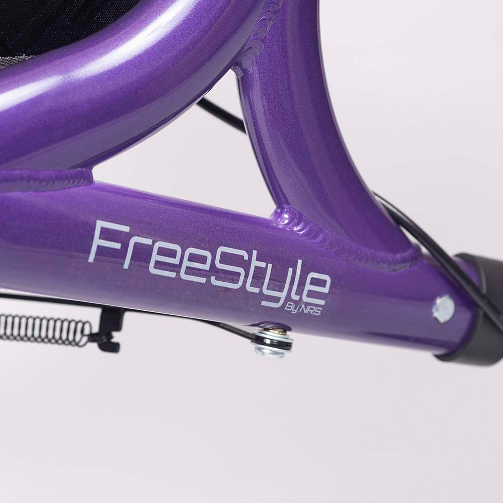 NRS Healthcare Freestyle Purple 3 Wheel Aluminium Rollator Image 3